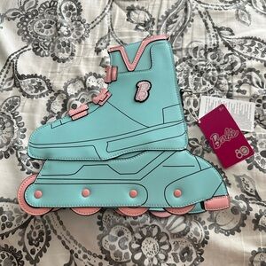 Barbie Teal and Pink Roller Skate Loungefly Bag